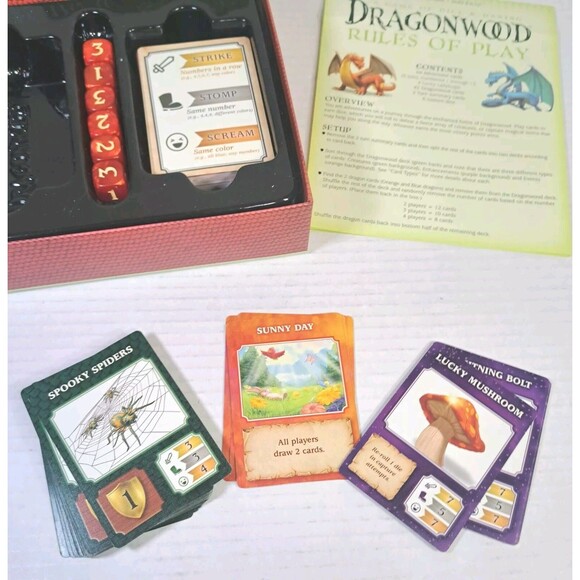 Dragonwood Game Of Dice & Daring Complete Card Game 2-4 Players Ages 8+ Strategy - Picture 4 of 5